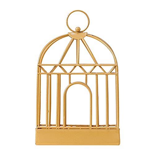 MINGXU Metal Hanging Cage, Mosquito Coil Holder Portable Large Metal Iron Birdcage Frame fit Outdoor Home Garden Decoration, Creative Mosquito Incense Holder (Gold, 20.512.8cm)