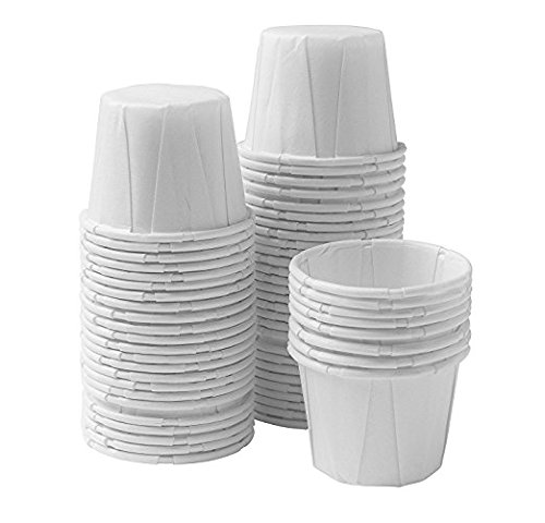 Disposable Paper Souffle Medicine Cups 3/4 oz [Pack of 500] – (0.75 Ounce) Small Cups for Medication Distribution, Pills, Tasting, Condiments, Food and Dessert Serving