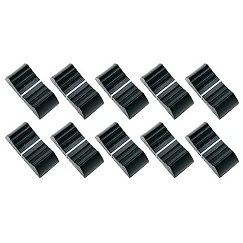 DAVITU Davitu Electronics Video Games Replacement Parts and Accessory-10pcs/set 4MM Mixer Fader Knob Caps Replacement Push Button Cover Repair Parts for mixer fader with 4mm inner dia-Color-Black