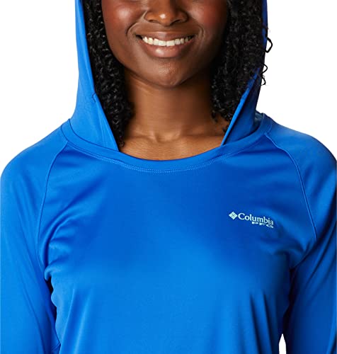 Columbia Women’s Tidal Tee Hoodie, Blue Macaw/Gulf Stream Logo, 3X Plus | The Storepaperoomates Retail Market - Fast Affordable Shopping