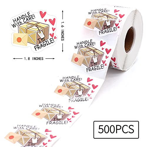 Littlefa 1.5” I’m Fragile with Box Design Stickers, Thank You Stickers,Bakeries Stickers,Handmade Stickers,Small Business Stickers, Envelopes Stickers, Gift Bags Packaging 500 PCS | The Storepaperoomates Retail Market - Fast Affordable Shopping