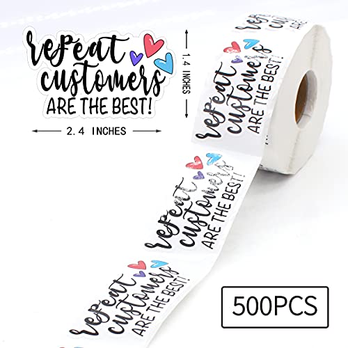 Littlefa 1.5” Repeat Customers Stickers,Thank You Stickers,Bakeries Stickers,Handmade Stickers,Small Business Stickers, Envelopes Stickers, Gift Bags Packaging 500 PCS | The Storepaperoomates Retail Market - Fast Affordable Shopping