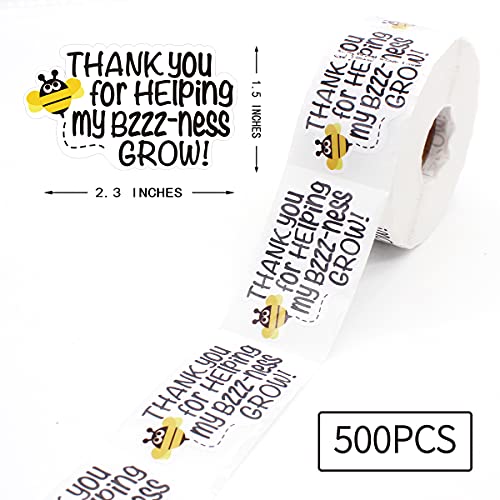 Littlefa 1.5” Thank You for Helping with Bee Design Stickers,Thank You Stickers,Bakeries Stickers,Handmade Stickers,Small Business Stickers, Envelopes Stickers, Gift Bags Packaging 500 PCS | The Storepaperoomates Retail Market - Fast Affordable Shopping