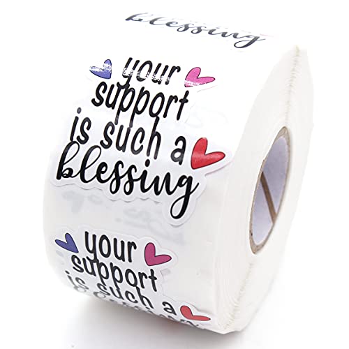 Littlefa 1.5” Your Support is Such a Blessing Stickers,Thank You Stickers,Bakeries Stickers,Handmade Stickers,Small Business Stickers, Envelopes Stickers, Gift Bags Packaging 500 PCS | The Storepaperoomates Retail Market - Fast Affordable Shopping
