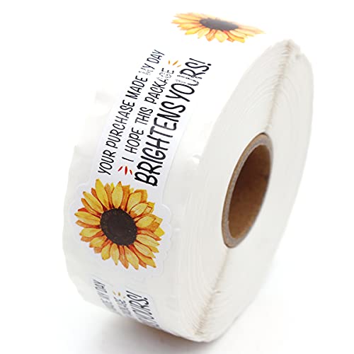 Littlefa 1.5” I Hope This Package Brightens Yours with Sunflower Design Stickers,Thank You Stickers,Bakeries Stickers,Handmade Stickers,Small Business Stickers, Envelopes Stickers, Gift Bags Packaging 500 PCS | The Storepaperoomates Retail Market - Fast Affordable Shopping