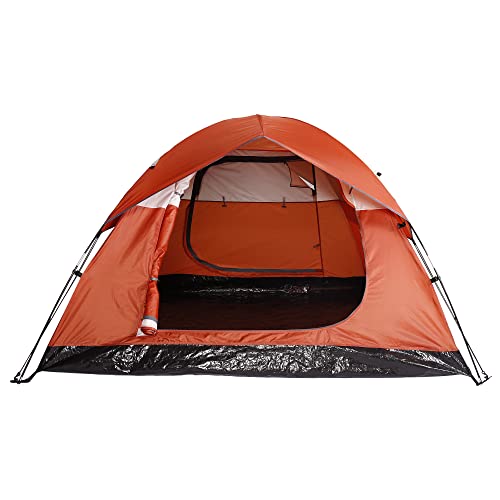 FRONTIER EASTWEST Instant Camping Tent 3-4 Person, Waterproof Hexagon Outdoor Dome Tent Backpacking Hiking Fast Set Up for Venting Cabin Design with Removable Rainfly, Orange | The Storepaperoomates Retail Market - Fast Affordable Shopping