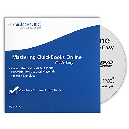 TEACHUCOMP Video Training Tutorial for QuickBooks ONLINE DVD-ROM Course and PDF Manual