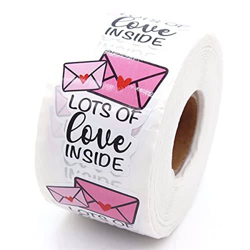 Littlefa 1.5” Lots of Love Inside with Envelope Design Stickers,Thank You Stickers,Bakeries Stickers,Handmade Stickers,Small Business Stickers, Envelopes Stickers, Gift Bags Packaging 500 PCS | The Storepaperoomates Retail Market - Fast Affordable Shopping