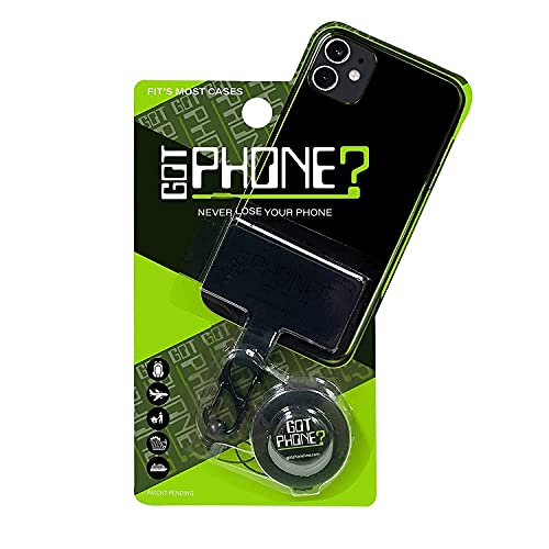 Got Phone Leash, Retractable Phone Reel Pad, for Most Phones and Cellphone Cases (Black) | The Storepaperoomates Retail Market - Fast Affordable Shopping