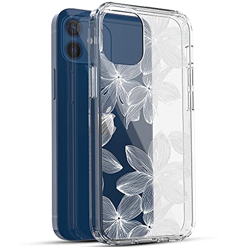RANZ iPhone 12 Mini 5G Case, Anti-Scratch Shockproof Series Clear Hard PC+ TPU Bumper Protective Cover Case for iPhone 12 Mini (5.4 inch) – White Flower | The Storepaperoomates Retail Market - Fast Affordable Shopping