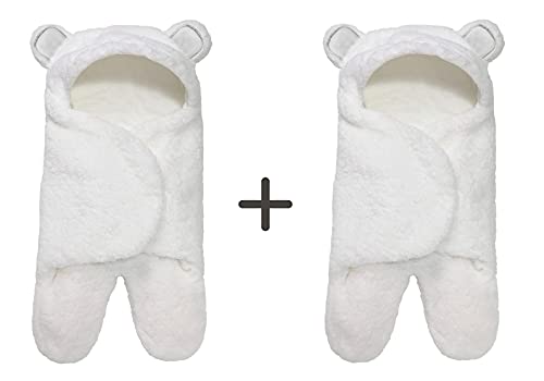 Jam Naturals- Cute Bear Baby Swaddle Wraps – Soft & Lightweight Swaddle Blankets with Velcro for 0-3 and 3-6 Months Made from Organic Cotton & Plush Sherpa | The Storepaperoomates Retail Market - Fast Affordable Shopping