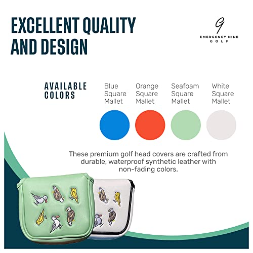 e9 golf Fore The Birds Square Putter Covers, Synthetic Leather Cover Waterproof Resistant, Golf Accessories for Men and Women, Universal Fit Putter Covers with 4 Color Options | The Storepaperoomates Retail Market - Fast Affordable Shopping