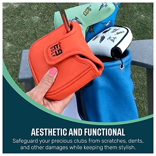 e9 golf Fore The Birds Square Putter Covers, Synthetic Leather Cover Waterproof Resistant, Golf Accessories for Men and Women, Universal Fit Putter Covers with 4 Color Options | The Storepaperoomates Retail Market - Fast Affordable Shopping