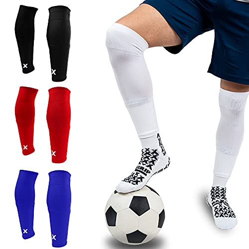 MAXGRIP Pro Soccer Leg Sleeves Socks with compression high elasticity moisture wicking materials for Soccer | Football | Basketball | Tru Sports for Youth/Men/Women White | The Storepaperoomates Retail Market - Fast Affordable Shopping