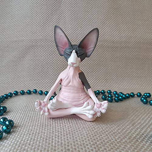 Taktom Sphynx Cat Meditate Collectible-Yoga Buddha Zen Garden Gnome Statue Figurine -Funny Unique Gnomes Lawn Ornament Figure Sculpture-Best Art Décor for Indoor Outdoor Home Or Office (C) | The Storepaperoomates Retail Market - Fast Affordable Shopping