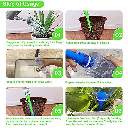 【New】Plant Self Watering Spikes 12PCS ,Universal Self Watering Device With 12 Fixed Brackets and 12 Graduated Tables, Automatic Waterer Vacation Drip Irrigation Control System | Watering-Non-stop | The Storepaperoomates Retail Market - Fast Affordable Shopping