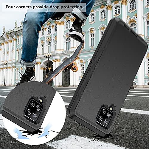 Compatible with Samsung Galaxy A42 5G Case,with Screen Protectors,Heavy Duty Rugged Shockproof Full Body Protection Kickstand Case with Belt Clip Holster for Samsung Galaxy A42 5G (Black) | The Storepaperoomates Retail Market - Fast Affordable Shopping