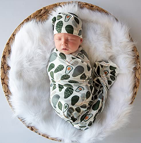 Terriboo Newborn Blanket Baby Stretch Wrap Swaddle Blanket Receiving Blanket Set with Matching Beanie | The Storepaperoomates Retail Market - Fast Affordable Shopping