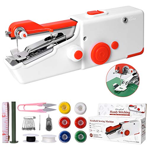 Handheld Sewing Machine, Mini Portable Electric Sewing Machine for Beginners Adult, Easy to Use and Fast Stitch Suitable for Clothes,Fabrics, Cutains,DIY Home Travel | The Storepaperoomates Retail Market - Fast Affordable Shopping