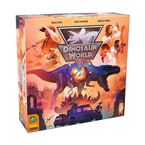 Dinosaur World Board Game | Strategy Game | Fun Dinosaur Themed Worker Placement Game for Adults and Kids | Ages 8+ | 1-4 Players | Average Playtime 60-120 Minutes | Made by Pandasaurus Games
