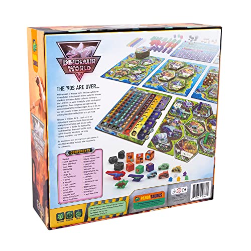 Dinosaur World Board Game | Strategy Game | Fun Dinosaur Themed Worker Placement Game for Adults and Kids | Ages 8+ | 1-4 Players | Average Playtime 60-120 Minutes | Made by Pandasaurus Games | The Storepaperoomates Retail Market - Fast Affordable Shopping