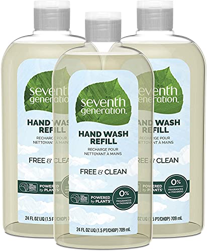 Introducing Amazon Smart Soap Dispenser, automatic 12-oz dispenser with 20-second timer bundle with Seventh Generation Hand Soap Refill, Free & Clear Unscented, 24 oz, 3 Pack (Packaging May Vary) | The Storepaperoomates Retail Market - Fast Affordable Shopping