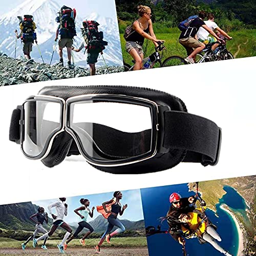 DPLUS Motorcycle Goggles, Dirt Bike ATV Goggles,Tactical Goggles for Cycling,Skiing,Paintball,Riding (Black/Transparent) | The Storepaperoomates Retail Market - Fast Affordable Shopping
