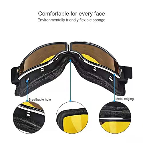 DPLUS Motorcycle Goggles, Dirt Bike ATV Goggles,Tactical Goggles for Cycling,Skiing,Paintball,Riding (Black/Transparent) | The Storepaperoomates Retail Market - Fast Affordable Shopping