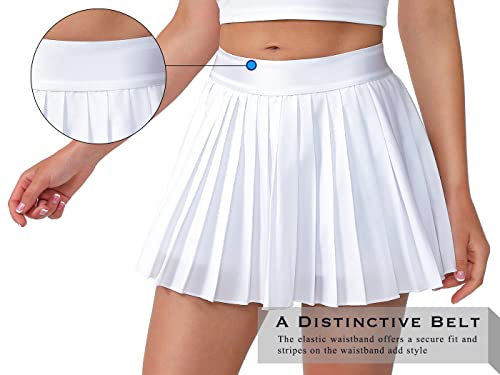 Eleloveph Women’s Pleated Tennis Skirt-Flowy Athletic Design,Suitable for Golf, Skater, Running Sports White | The Storepaperoomates Retail Market - Fast Affordable Shopping