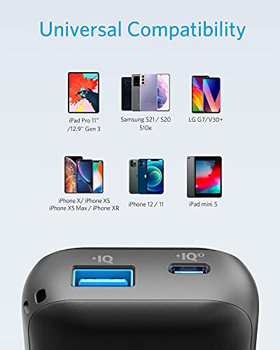 Anker Portable Charger, 10000mAh Power Bank with USB-C Power Delivery (25W), PowerCore 10000 Redux for iPhone 13/12/11 / Mini/Pro/Pro Max/XR/XS, Samsung S21 / S20, Pixel 4 / 4XL, iPad Mini, and More | The Storepaperoomates Retail Market - Fast Affordable Shopping