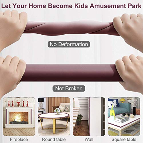 Baby Proofing Edge and Corner Guard Protector Set (20ft Edge + 8 Corners) ECOHOMN Furniture Bumper Cushion Table Edge Corner Protector for Fireplace, Stair, Cabinet, Countertop (Brown) | The Storepaperoomates Retail Market - Fast Affordable Shopping