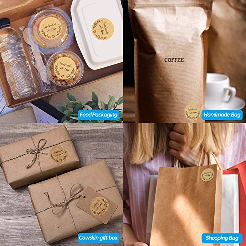 1 Inch Handmade with Love Stickers,500 PCS Baking Kraft Paper Stickers Heart Shape Lables for Baking Packaging,Envelope Seals, Small Business, Stickers Tags for Wedding,Birthday,Party Gift Wrap Bag | The Storepaperoomates Retail Market - Fast Affordable Shopping