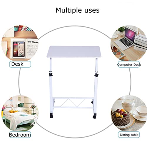 Small Adjustable Standing Desk [US in Stock] Height Adjustable Laptop Side Table, Household Stand Up Desk Can Be Lifted Computer Table Portable Home Office Study Desk (80cm*40cm,White) | The Storepaperoomates Retail Market - Fast Affordable Shopping