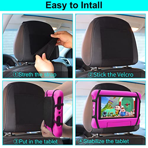 Car Tablet Holder,Car Headrest Mount Holder for Car Back Seat with Silicone Holding Net and Anti-Slip Strap,Angle-Adjustable Fits All 7-10.5’’ Tablets | The Storepaperoomates Retail Market - Fast Affordable Shopping
