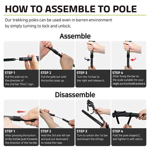 BOBVILLAGE Carbon Fiber Adjustable Trekking Poles, Premium Lightweight Foldable Shock-Absorbent Hiking Walking Sticks for Backpacking Camping & Trail Running 51IN[Black] | The Storepaperoomates Retail Market - Fast Affordable Shopping