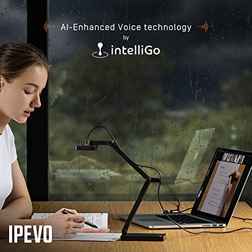 IPEVO V4K PRO Ultra HD USB Document Camera with AI-Enhanced Mic, for Classroom visualization, Online Teaching, Work from Home, Streaming, with Noise Cancellation for Clear Voice | The Storepaperoomates Retail Market - Fast Affordable Shopping