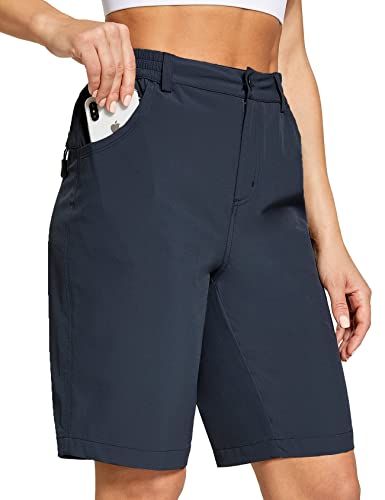 FitsT4 Women’s Hiking Shorts Lightweight Quick Dry UPF50+ Multi Pocketed Shorts Water Resistant for Summer Travel Fishing Camping Navy Size M | The Storepaperoomates Retail Market - Fast Affordable Shopping