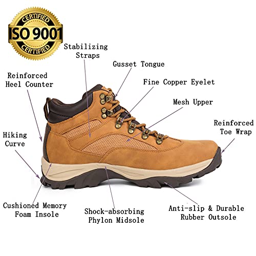 CC-Los Men’s Waterproof Hiking Shoes Work Shoes Gusseted Tongue All Day Comfort Size 8-13.5 | The Storepaperoomates Retail Market - Fast Affordable Shopping