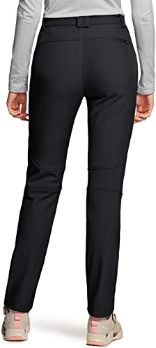 TSLA Women’s Softshell Winter Snow Ski Pants, Fleece Lined Waterproof Hiking Pants, Insulated Work Outdoor Pants, 2-Layer Reinforced Knee Black, Medium | The Storepaperoomates Retail Market - Fast Affordable Shopping