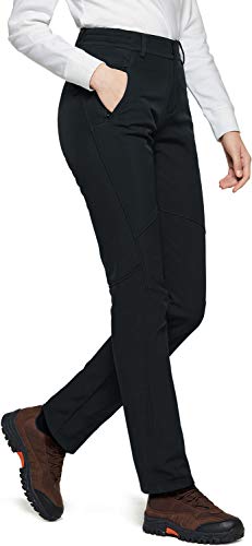 TSLA Women’s Softshell Winter Snow Ski Pants, Fleece Lined Waterproof Hiking Pants, Insulated Work Outdoor Pants, 3-Layer Black, Small | The Storepaperoomates Retail Market - Fast Affordable Shopping