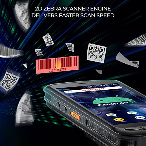 Newest 2023 Android Barcode Scanner MUNBYN Handheld Mobile Computer 1D/2D QR Zebra Scanner with Pistol Grip Android 11 Data Terminal IP65 Rugged PDA 4G Wi-Fi GPS BT 8000mAh Battery for WMS Management | The Storepaperoomates Retail Market - Fast Affordable Shopping