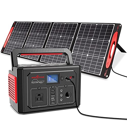 ROCKPALS 350W Portable Power Station Portable Solar Panel 200W 18V/36V, Great Solar Generator for Backup Power, Outdoor Adventure and Camping | The Storepaperoomates Retail Market - Fast Affordable Shopping