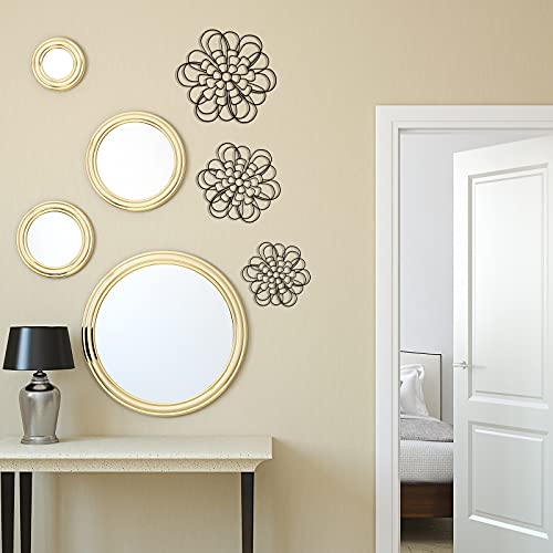 Ferraycle 3 Pieces Metal Wall Art Metal Flower Wall Sculpture Metal Flower Wall Art for Home Bedroom Living Room Bathroom Kitchen Office Garden Hotel Wall Decoration, 3 Sizes (Black) | The Storepaperoomates Retail Market - Fast Affordable Shopping