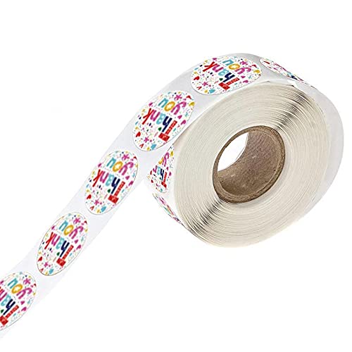 Almiao Thank You Stickers Roll, 1.5 Inches 500PCs Round Thank You Stickers Label (Watercolor-1) | The Storepaperoomates Retail Market - Fast Affordable Shopping