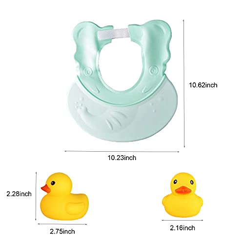 SPCCL, Kids Shower hat, Baby Shower Cap, Baby Bath Visor, Adjustable Waterproof Silicone Shampoo Bathing Hat, with 2 Little Duck, Protect Eye&Ear for Infants, Kids…, green, yingerximaoeg | The Storepaperoomates Retail Market - Fast Affordable Shopping