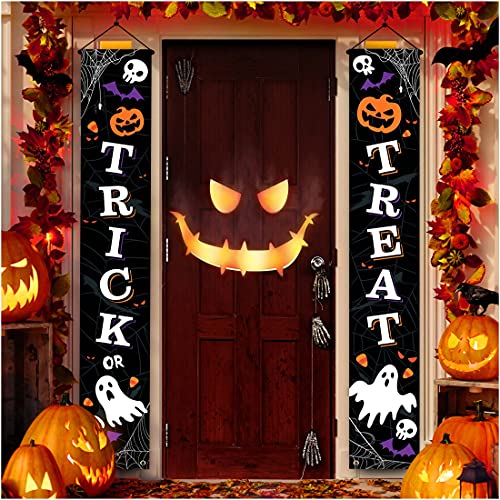 Joyousa Outdoor Halloween Decorations Decor – Front Door Trick or Treat Banner Hanging Halloween Porch Decorations Outdoor Clearance Signs for Home Welcome Signs | The Storepaperoomates Retail Market - Fast Affordable Shopping
