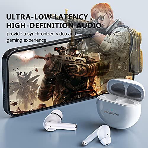 MoreJoy Wireless Earbuds, Bluetooth Earbuds Stereo Bass Sound, Bluetooth Headphones with Noise Cancelling Mic, IP7 Waterproof for Sports, 21H Playtime, USB-C Fast Charge, for Android iOS | The Storepaperoomates Retail Market - Fast Affordable Shopping