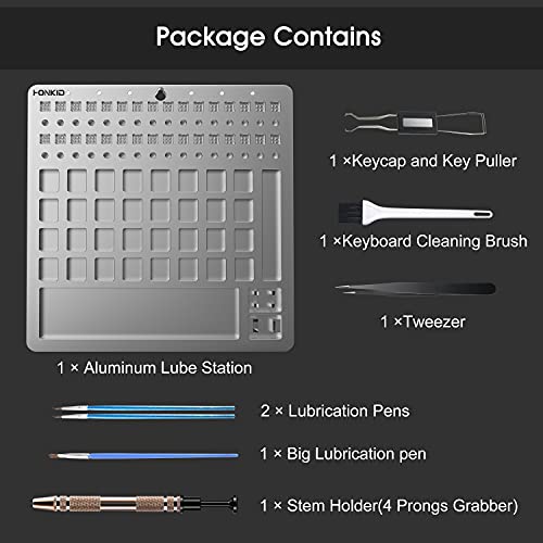 HONKID Aluminum Switch Lube Station 32 Switches Lube Station and Switch Tester Build in 2 in 1 Switch Opener DIY Removal Platform Key and Keycap Puller for Custom Cherry Kailh Mechanical Keyboard | The Storepaperoomates Retail Market - Fast Affordable Shopping
