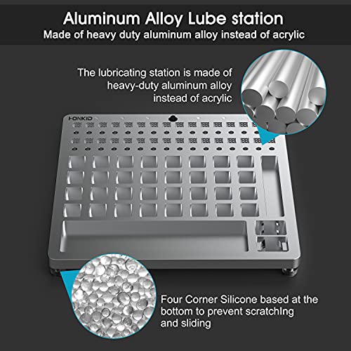 HONKID Aluminum Switch Lube Station 32 Switches Lube Station and Switch Tester Build in 2 in 1 Switch Opener DIY Removal Platform Key and Keycap Puller for Custom Cherry Kailh Mechanical Keyboard | The Storepaperoomates Retail Market - Fast Affordable Shopping