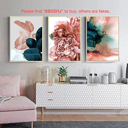 Vlejoy Pink Flower Canvas Wall Art Pink and Green flower Wall Art Nordic Flower Painting for Living Room Pink Flower Pictures Wall Decor Pink Flower Poster Prints for Bedroom Decor 16x24inx3 No Frame | The Storepaperoomates Retail Market - Fast Affordable Shopping